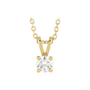 Solitaire Necklace · 4.25–7.5 ct — 14K Yellow Gold