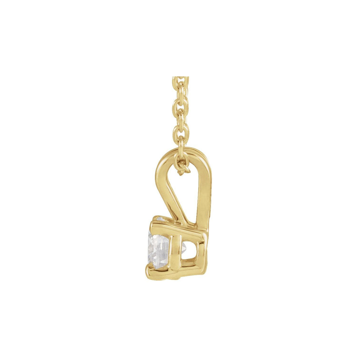 Solitaire Necklace · 4.25–7.5 ct — 14K Yellow Gold view 2