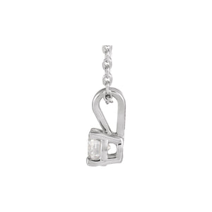Solitaire Necklace · 4.25–7.5 ct — 14K White Gold view 2