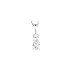 Graduated Necklace · 2.82–3.9 ct — 14K White Gold