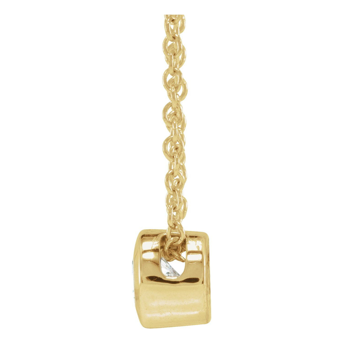 Bezel-Set Solitaire Necklace · 4.25–7.5 ct — 14K Yellow Gold view 2