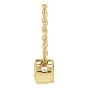 Bezel-Set Solitaire Necklace · 4.25–7.5 ct — 14K Yellow Gold view 2
