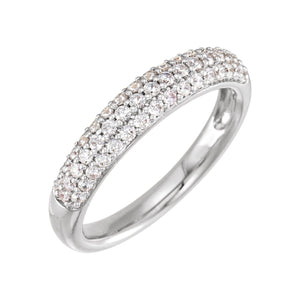 Accented Dome Ring · 0.5 ct — 14K White Gold