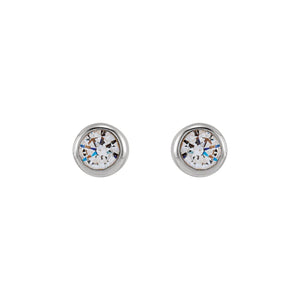 Round Bezel-Set Stud Earrings · 0.17–0.5 ct — 14K White Gold view 2