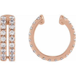 Negative Space Ear Cuff · 0.5 ct — 14K Rose Gold