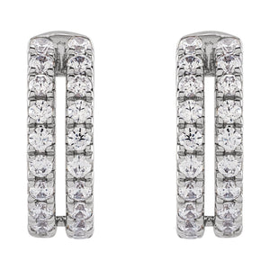 Negative Space Ear Cuff · 0.5 ct — 14K White Gold view 2