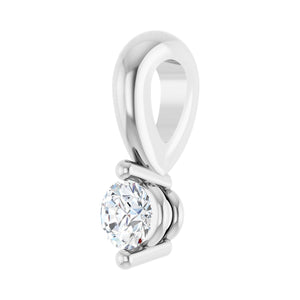 Solitaire Pendant · 2.03–4.25 ct — 14K White Gold view 2