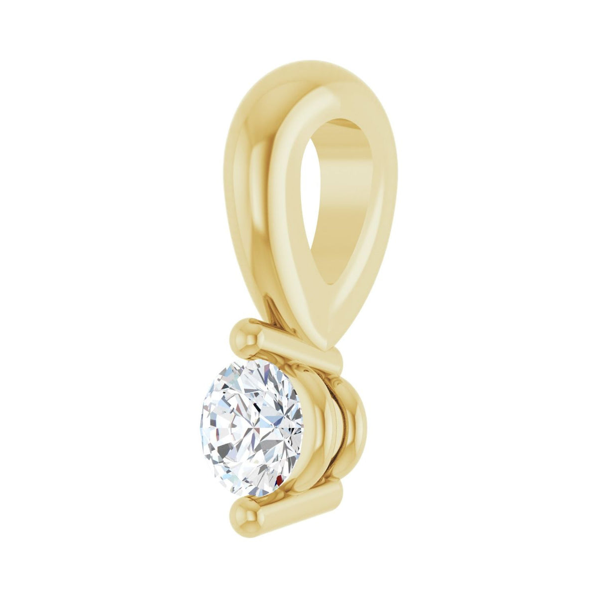 Solitaire Pendant · 2.03–4.25 ct — 14K Yellow Gold view 2