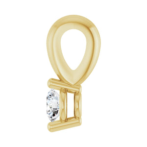 Solitaire Pendant · 2.03–4.25 ct — 14K Yellow Gold view 3