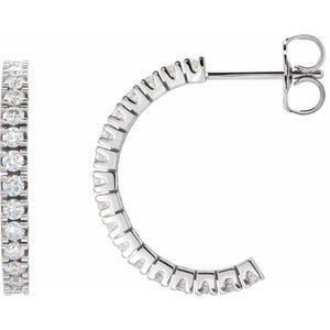 Accented Hoop Earrings · 0.5–2.2 ct — 14K White Gold
