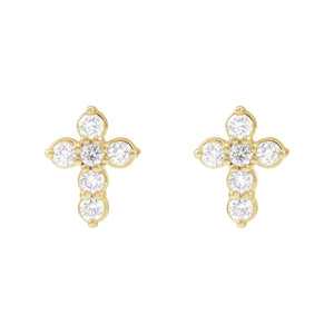 Cross Earrings · 0.17–0.75 ct — 14K Yellow Gold view 2