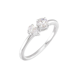 Lab-Grown Diamond Two-Stone Ring · 0.63 ct — 14K White Gold