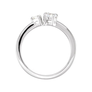 Lab-Grown Diamond Two-Stone Ring · 0.63 ct — 14K White Gold view 2
