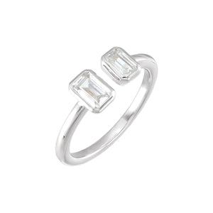 Lab-Grown Diamond Two-Stone Ring · 1 ct — 14K White Gold