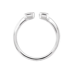 Lab-Grown Diamond Two-Stone Ring · 1 ct — 14K White Gold view 2