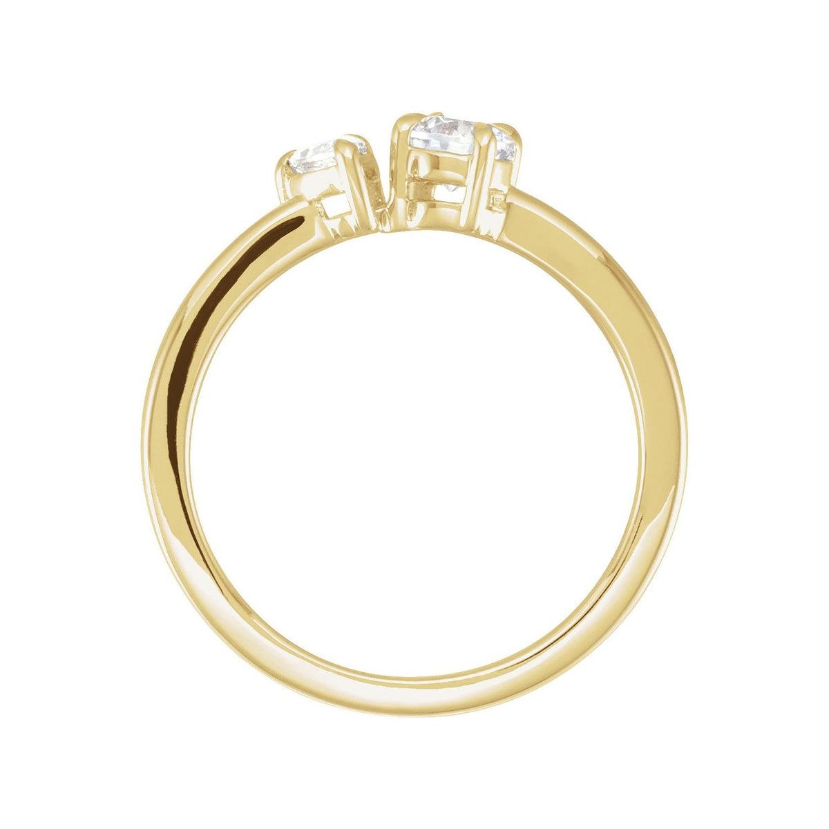Lab-Grown Diamond Two-Stone Ring · 0.63 ct — 14K Yellow Gold view 2