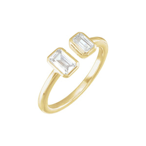 Lab-Grown Diamond Two-Stone Ring · 1 ct — 14K Yellow Gold