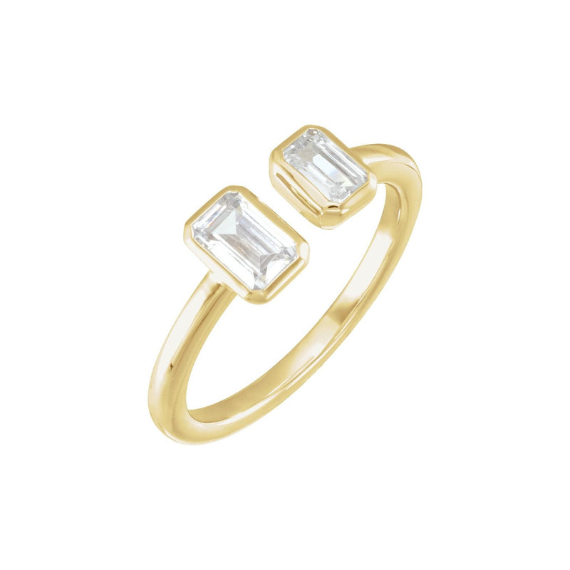 Lab-Grown Diamond Two-Stone Ring · 1 ct — 14K Yellow Gold
