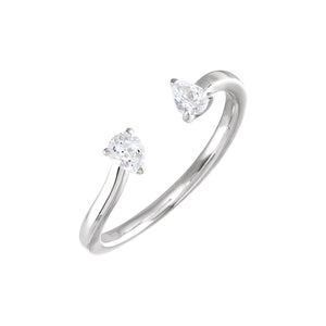 Lab-Grown Diamond Two-Stone Ring · 0.2 ct — 14K White Gold
