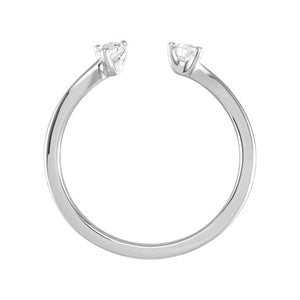 Lab-Grown Diamond Two-Stone Ring · 0.2 ct — 14K White Gold view 2