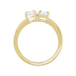 Lab-Grown Diamond Two-Stone Ring · 1 ct — 14K Yellow Gold view 2