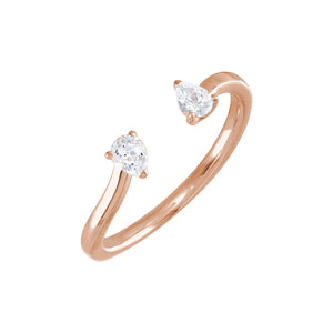Lab-Grown Diamond Two-Stone Ring · 0.2 ct — 14K Rose Gold