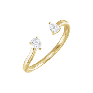 Lab-Grown Diamond Two-Stone Ring · 0.2 ct — 14K Yellow Gold