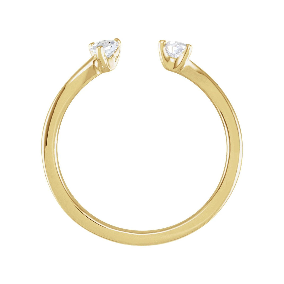 Lab-Grown Diamond Two-Stone Ring · 0.2 ct — 14K Yellow Gold view 2