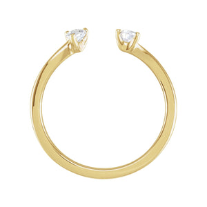 Lab-Grown Diamond Two-Stone Ring · 0.2 ct — 14K Yellow Gold view 2