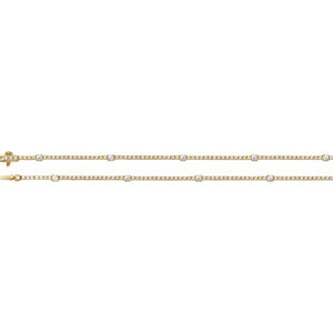 Lab-Grown Diamond Line Necklace · 7.1 ct — 14K Yellow Gold view 3