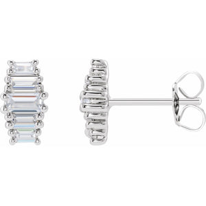 Lab-Grown Diamond Stud Earrings · 0.5–1.5 ct — 14K White Gold