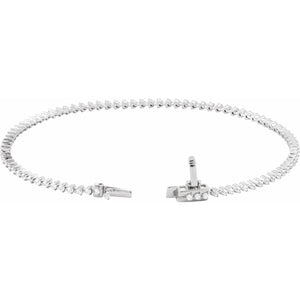 Line Bracelet · 1.5–3 ct — 14K White Gold view 2
