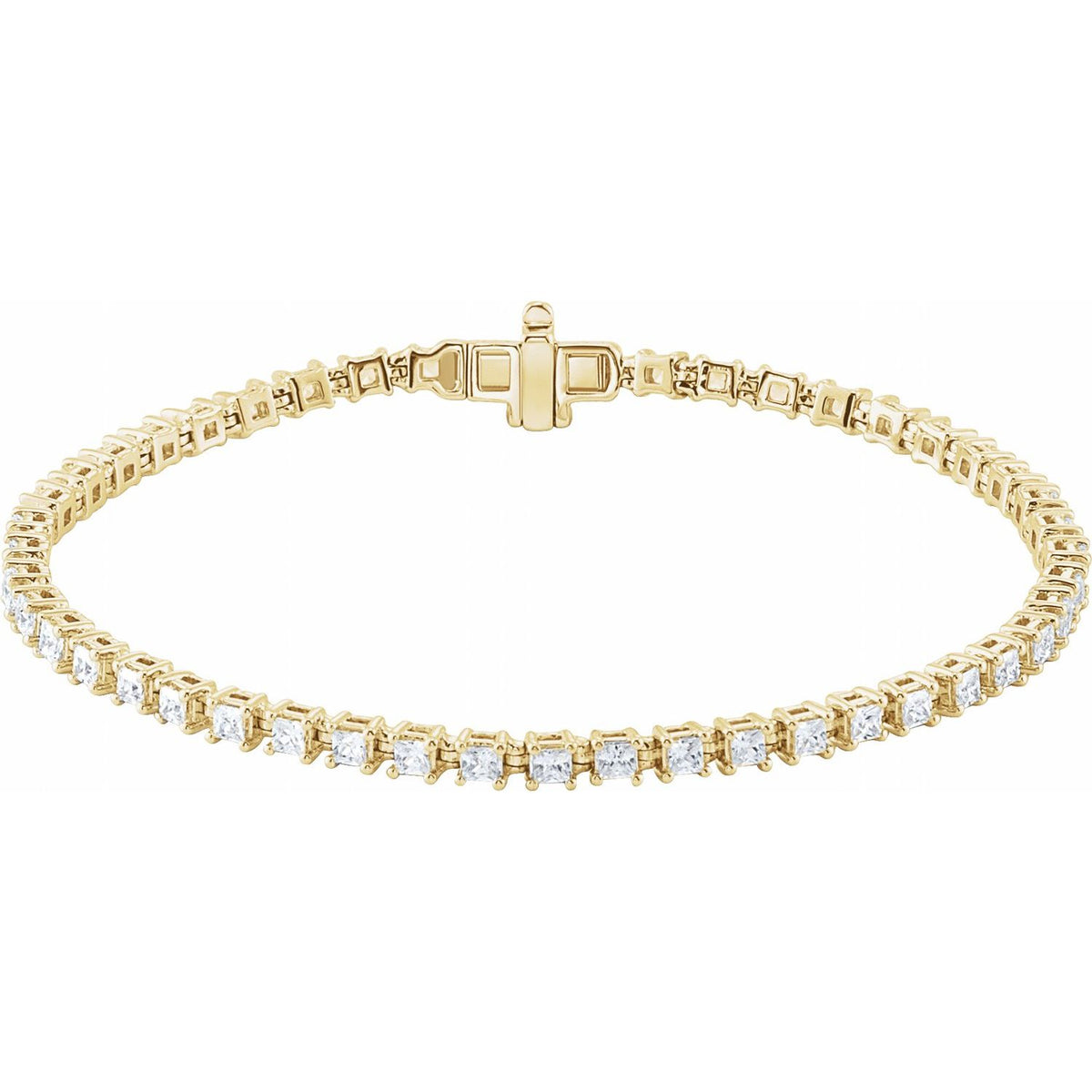 Lab-Grown Diamond Line Bracelet · 2.5 ct — 14K Yellow Gold