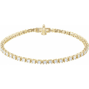 Lab-Grown Diamond Line Bracelet · 2.5 ct — 14K Yellow Gold