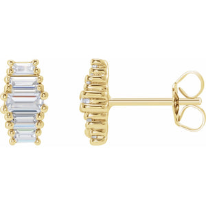 Lab-Grown Diamond Stud Earrings · 0.5–1.5 ct — 14K Yellow Gold