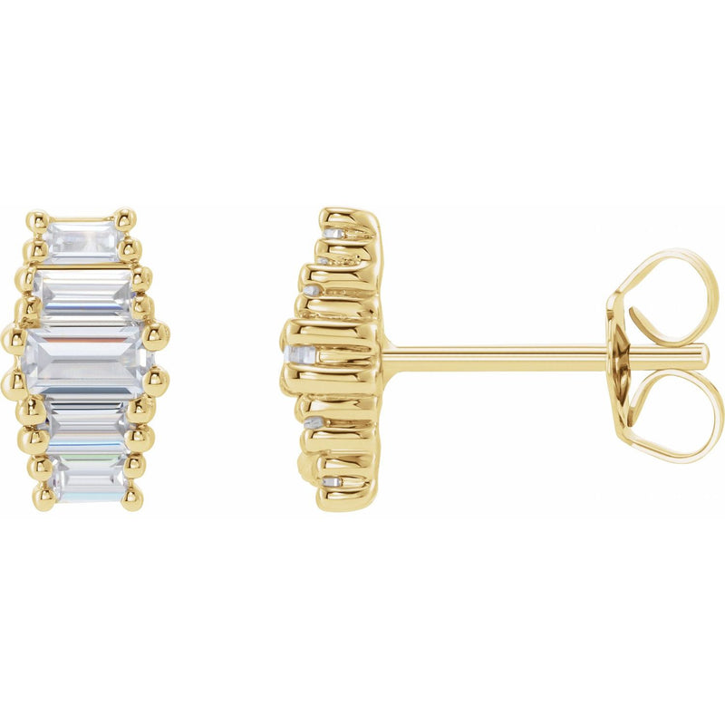 Lab-Grown Diamond Stud Earrings · 0.5–1.5 ct — 14K Yellow Gold
