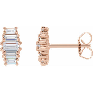 Lab-Grown Diamond Stud Earrings · 0.5–1.5 ct — 14K Rose Gold
