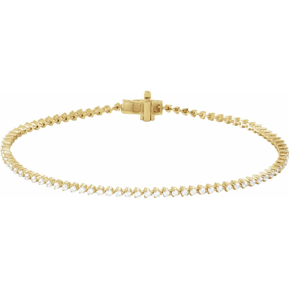 Line Bracelet · 1.5–3 ct — 14K Yellow Gold