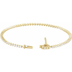 Line Bracelet · 1.5–3 ct — 14K Yellow Gold view 2