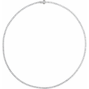 Lab-Grown Diamond Line Necklace · 10.85 ct — 14K White Gold