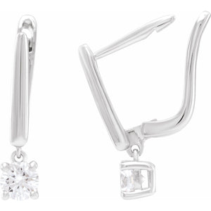Lab-Grown Diamond Earrings · 0.5–1 ct — 14K White Gold view 2