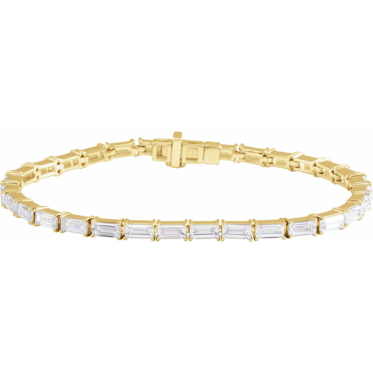 Lab-Grown Diamond Line Bracelet · 6.2 ct — 14K Yellow Gold
