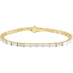 Lab-Grown Diamond Line Bracelet · 6.2 ct — 14K Yellow Gold