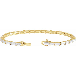 Lab-Grown Diamond Line Bracelet · 6.2 ct — 14K Yellow Gold view 3