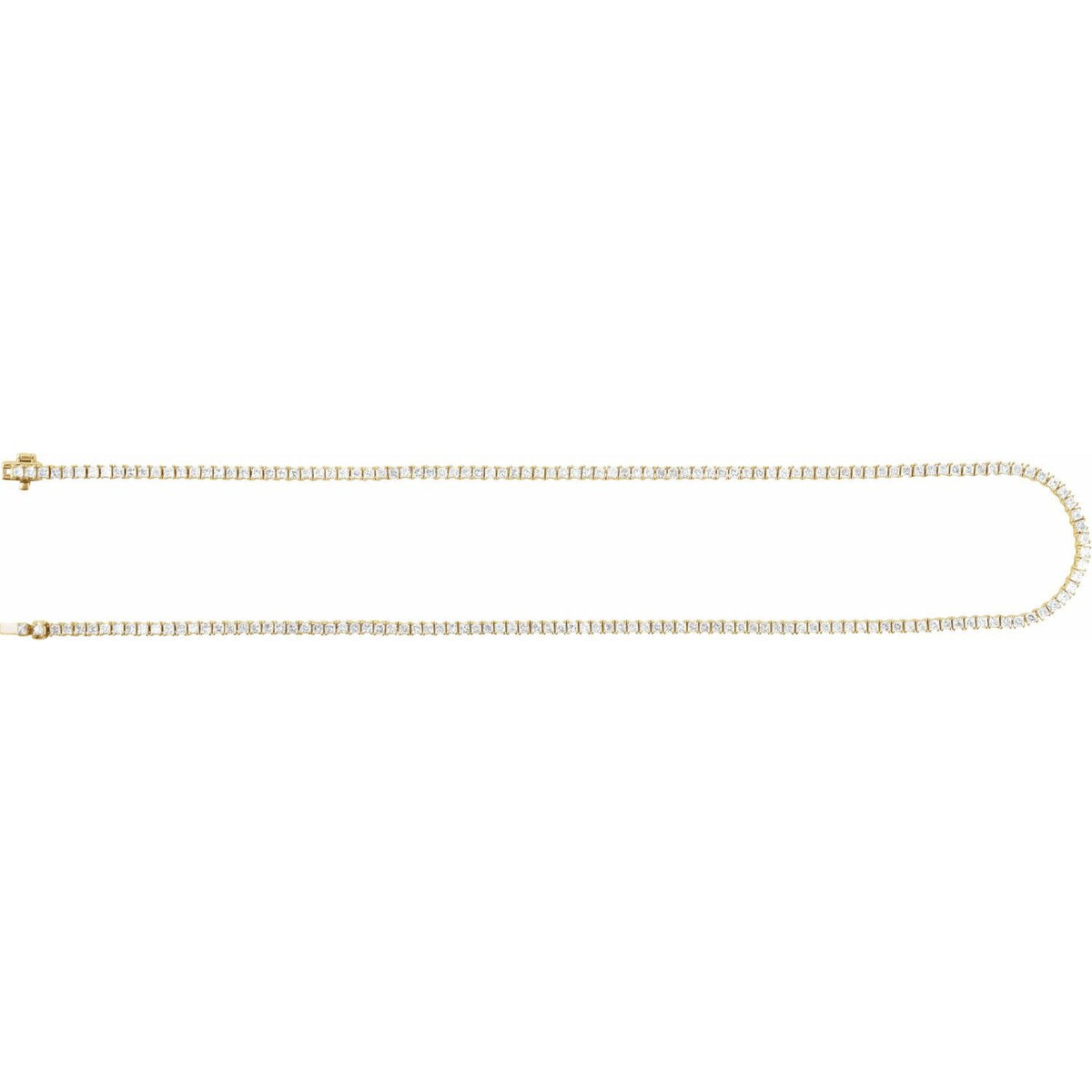 Lab-Grown Diamond Line Necklace · 10.85 ct — 14K Yellow Gold view 2