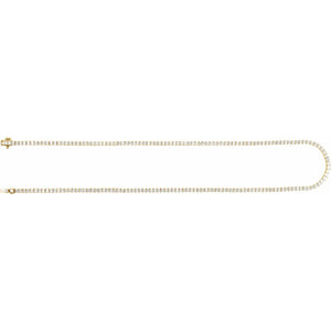 Lab-Grown Diamond Line Necklace · 10.85 ct — 14K Yellow Gold view 2