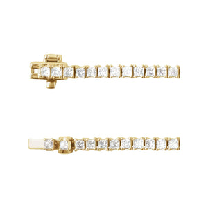 Lab-Grown Diamond Line Necklace · 10.85 ct — 14K Yellow Gold view 3
