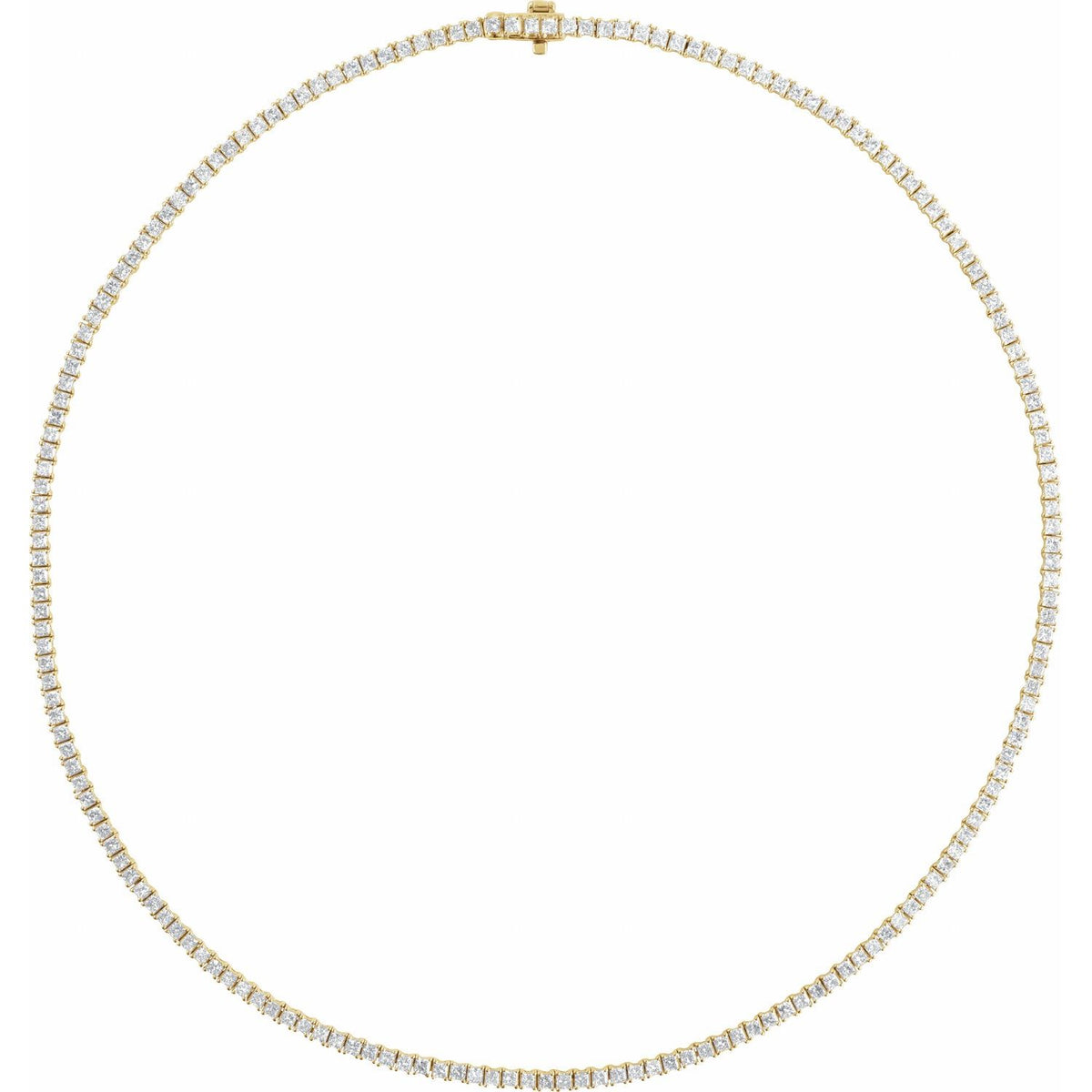 Lab-Grown Diamond Line Necklace · 10.85 ct — 14K Yellow Gold