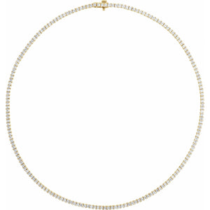 Lab-Grown Diamond Line Necklace · 10.85 ct — 14K Yellow Gold