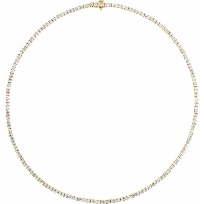 Lab-Grown Diamond Line Necklace · 10.85 ct — 14K Yellow Gold